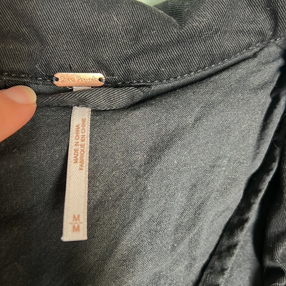 Free People Distressed Black Military Jacket - Medium - Picture 3 of 9